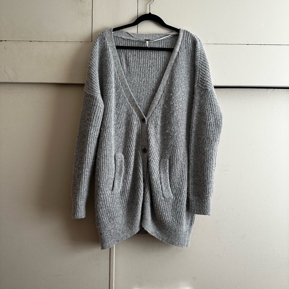 Free people oversized wool cardigan with pockets - Picture 1 of 3